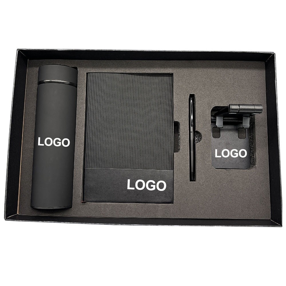 Corporate Gift Set with Bottle, Notebook, Pen and Phone Holder